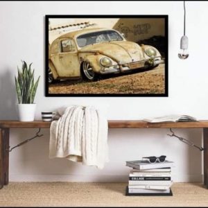 Quadro Fusca Amarelo